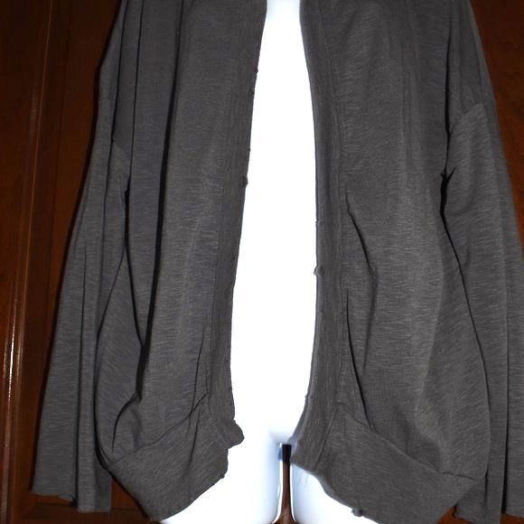 Olivaceous Blue Hooded Long Sleeve Cardigan Sweater Jacket Size Small - Picture 4 of 7